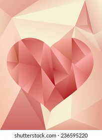 Valentine's heart geometric.