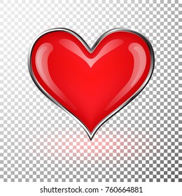 Valentine's Heart on transparent background. Vector illustration