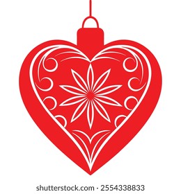 valentine's heart ornament vector elements set