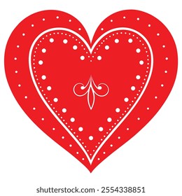 valentine's heart ornament vector elements set