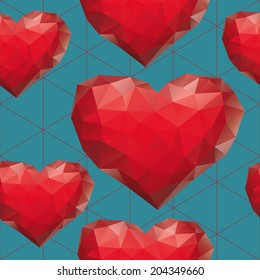 Valentines heart seamless pattern