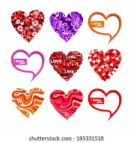 Valentines heart set.