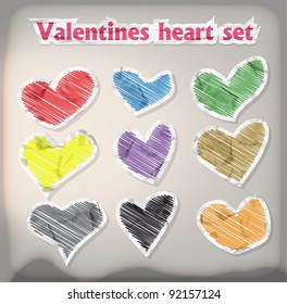 Valentines heart set eps10