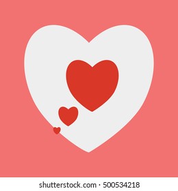 Valentines Heart Shape Background. Love Heart Symbols for Valentine's Day Greeting Cards, Engagement Party Invitations, Wedding Ceremony Design Elements, Love Confessions Concepts. Nubes.