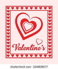 valentine's with heart shape love frame