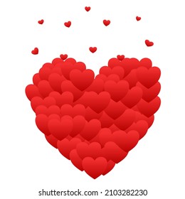 Forma de corazón de San Valentín con mucho vector de amor