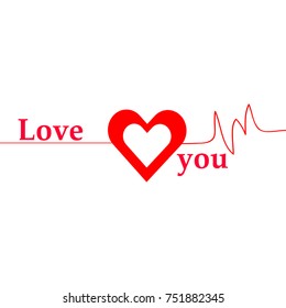 Valentines heart with text