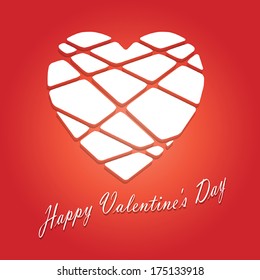 Valentines heart. Vector illustration.