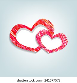Valentines heart. Vector illustration.