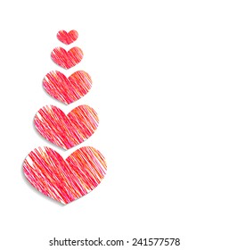 Valentines heart. Vector illustration.