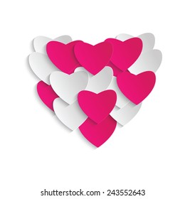 Valentines heart. Vector illustration. 
