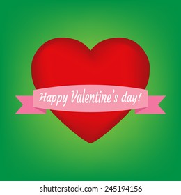 Valentines heart. Vector illustration