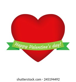 Valentines heart. Vector illustration