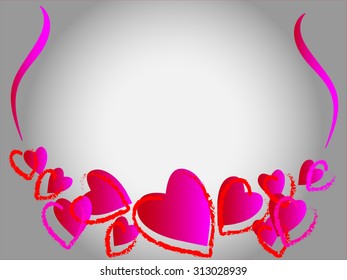 Valentines heart. Vector illustration.
