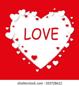 Valentines heart. Vector illustration.
