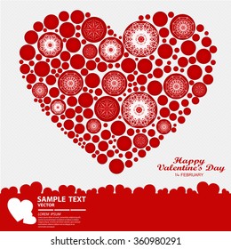 Valentines heart. Vector illustration.