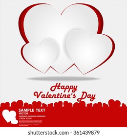 Valentines heart. Vector illustration.