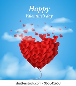 Valentines heart. Vector illustration.