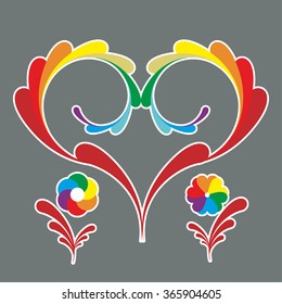 Valentines heart. Vector illustration.