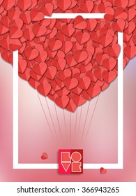 Valentines heart. Vector illustration.