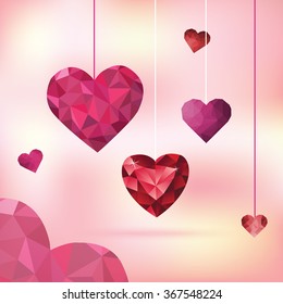 Valentines heart. Vector illustration.