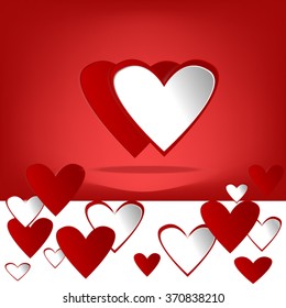 Valentines heart. Vector illustration.