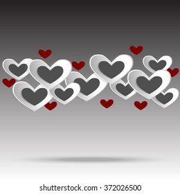 Valentines heart. Vector illustration.