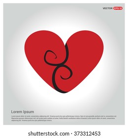 Valentines heart. Vector illustration.