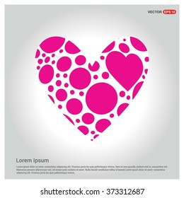 Valentines heart. Vector illustration.