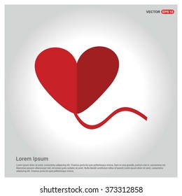 Valentines heart. Vector illustration.