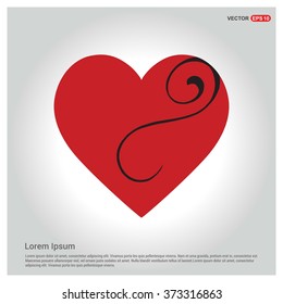 Valentines heart. Vector illustration.