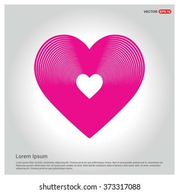 Valentines heart. Vector illustration.