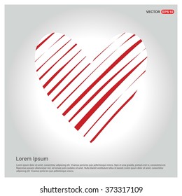 Valentines heart. Vector illustration.
