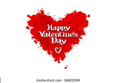 Valentines heart. Vector illustration. art day lettering