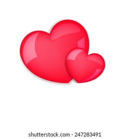 Valentines heart. Vector illustration isolated.
