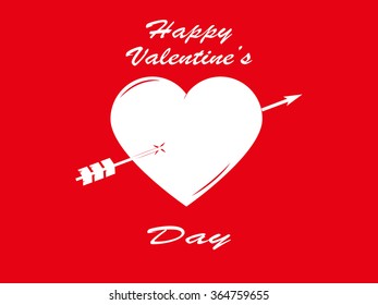 Valentines Heart Vector Illustration Red