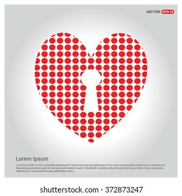 Valentines heart. Vector illustration. Romantic love pattern