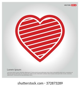 Valentines heart. Vector illustration. Romantic love pattern