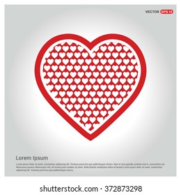 Valentines heart. Vector illustration. Romantic love pattern