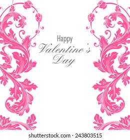 Valentines heart.Calligraphic design element. Vector illustration