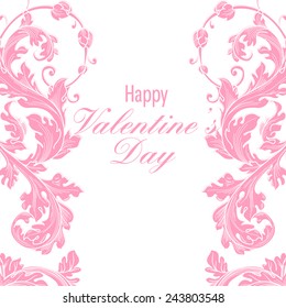 Valentines heart.Calligraphic design element. Vector illustration