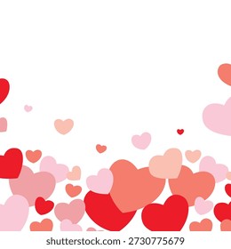 Valentines hearth frame border background illustration. Flat hearth border art