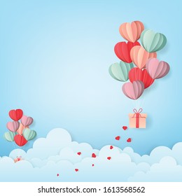 Valentine's Hearts Abstract on Blue Background. Valentines Day Wallpaper. Heart Holiday Backdrop, Vector illustration.