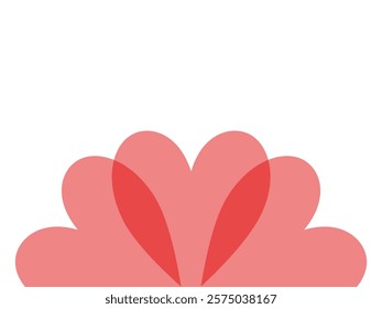 Valentine's hearts background. Abstract heart for design valentine day card, wedding, romantic invitation, birthday party, greeting card. Hand drawn Trendy flat style isolated Vector illustration