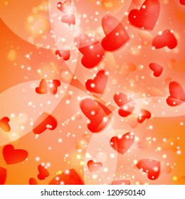 Valentines Hearts background, vector illustration eps10