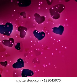 Valentines Hearts background, vector illustration eps10