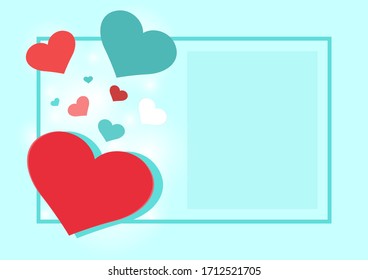 Valentines hearts  background, Vector and illustration, 