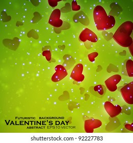 Valentine's Hearts background, vector illustration eps10