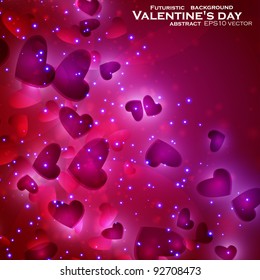 Valentine's Hearts background, vector illustration eps10