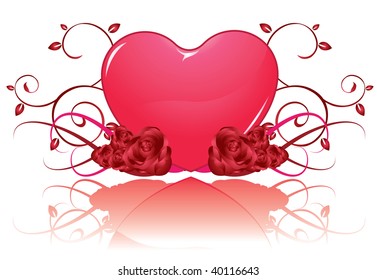 valentines hearts and floral